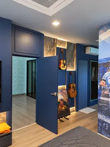 ผนังตกแต่งมุมกีตาร์ โครงการ Supalai Elegance พหลโยธิน 50 บ้านหลังที่ 2